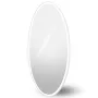 Oval standing mirror with LED strip light white