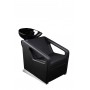 SHR Germany hairdresser wash chair with back wash basin armrests imitation leather black