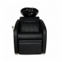 SHR Germany Hairdressing wash chair with reverse wash basin intrg. armrests in imitation leather with footrest black