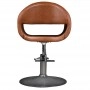 SHR Germany height adjustable hairdressing chair made of high quality imitation leather / brown